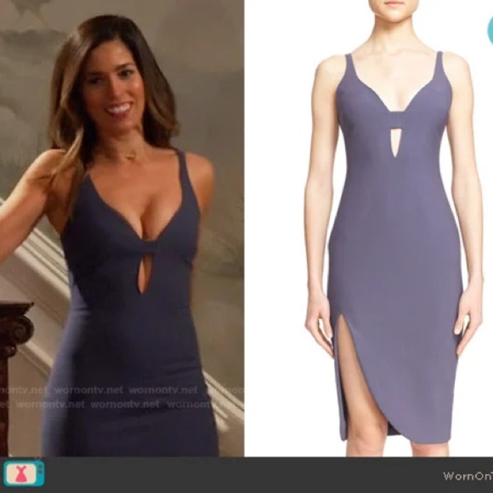 Elizabeth and James Myla Bodycon Mini Dress Size 00 XS Slate Blue